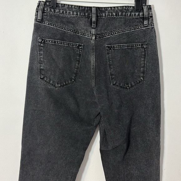 Vigold Denim Billie 90s Jean Women Size 9 Black Wash Distressed Ripped Raw Hem - Picture 8 of 10